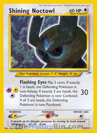 0110 Shining Noctowl Secret Rare Neo Destiny