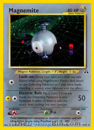 0007 Magnemite Holo Rare Neo Discovery