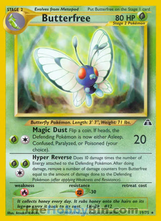 Butterfree Neo Discovery Unlimited Rare #19/75