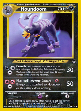 0023 Houndoom Rare Neo Discovery