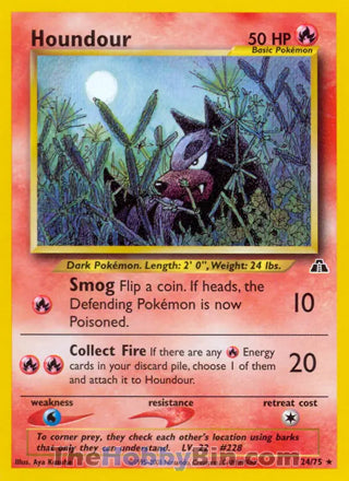 0024 Houndour Rare Neo Discovery