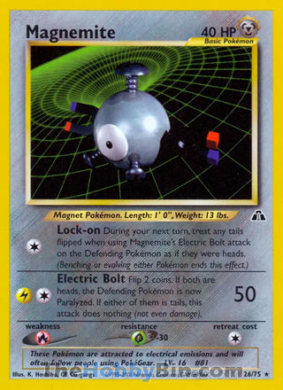 0026 Magnemite Rare Neo Discovery