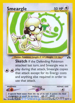 0030 Smeargle Rare Neo Discovery