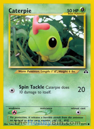 Caterpie Neo Discovery Unlimited Common #53/75