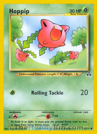 Hoppip #55/75 Common - Neo Discovery Pokemon card