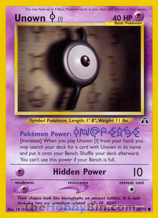 0068 Unown [I] Common Neo Discovery