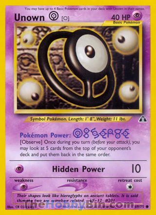 0069 Unown [O] Common Neo Discovery
