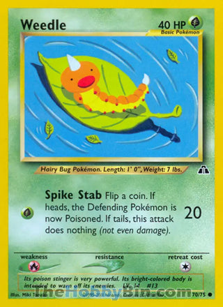 0070 Weedle Common Neo Discovery
