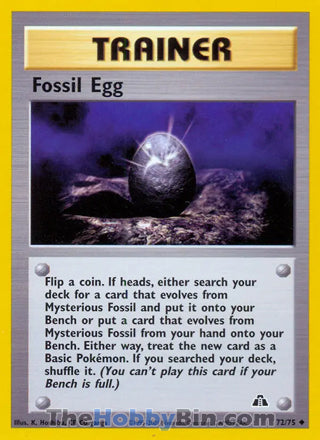 Fossil Egg #72/75 Uncommon - Neo Discovery Pokemon card