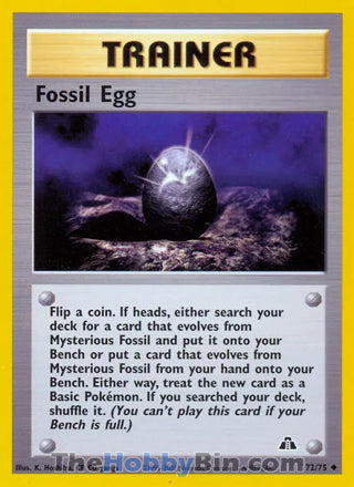 Fossil Egg Neo Discovery Unlimited Uncommon #72/75