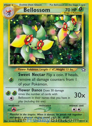 Bellossom Neo Genesis Unlimited Holo Rare #3/111