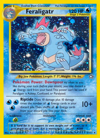 Feraligatr Neo Genesis Unlimited Holo Rare #5/111