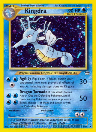 Kingdra Neo Genesis Unlimited Holo Rare #8/111