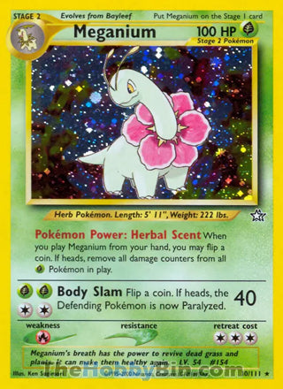 Meganium Neo Genesis Unlimited Holo Rare #10/111