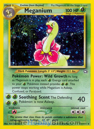 0011 Meganium Holo Rare Neo Genesis