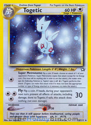 Togetic Neo Genesis Unlimited Holo Rare #16/111