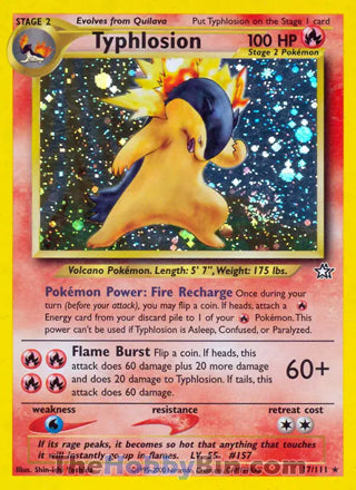 Typhlosion Neo Genesis Unlimited Holo Rare #17/111