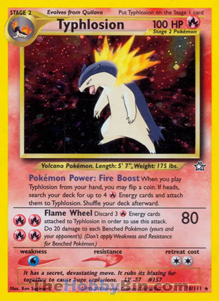 Typhlosion Neo Genesis Unlimited Holo Rare #18/111