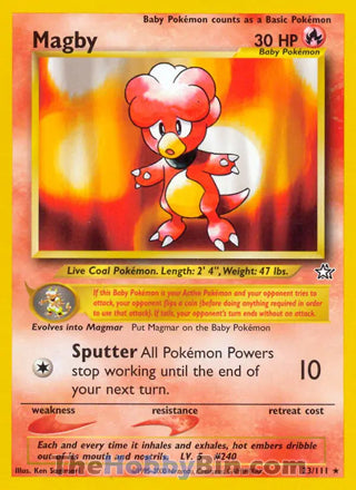 0023 Magby Rare Neo Genesis