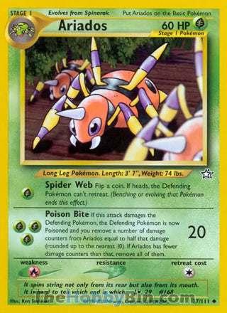 Ariados #27/111 Uncommon - Neo Genesis Pokemon card