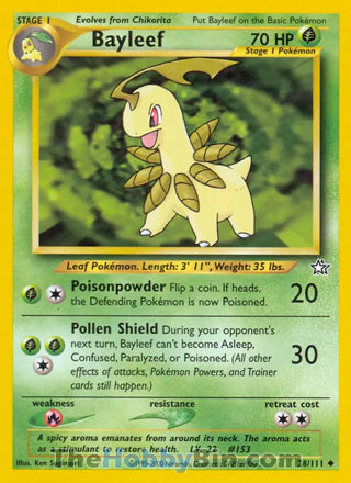 Bayleef Neo Genesis Unlimited Uncommon #28/111