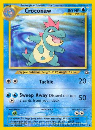 0032 Croconaw Uncommon Neo Genesis
