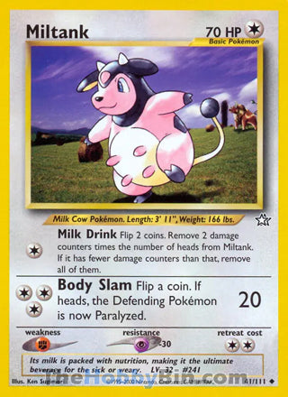 Miltank Neo Genesis Unlimited Uncommon #41/111