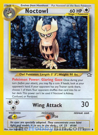 Noctowl Neo Genesis Unlimited Uncommon #42/111