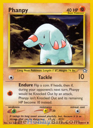 Phanpy Neo Genesis Unlimited Uncommon #43/111