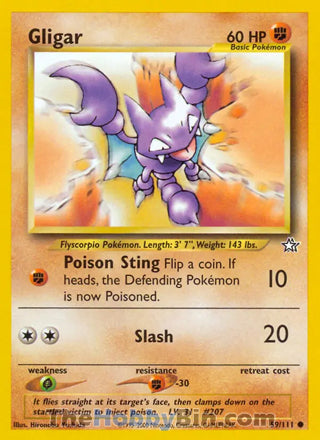 Gligar #59/111 Common - Neo Genesis Pokemon card