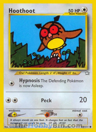 Hoothoot Neo Genesis Unlimited Common #60/111