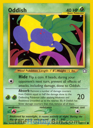 Oddish #68/111 Common - Neo Genesis Pokemon card