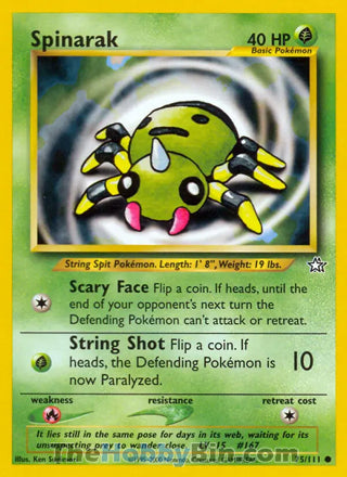 0075 Spinarak Common Neo Genesis