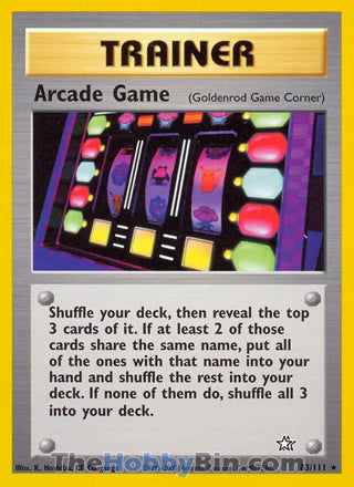 Arcade Game #83/111 Rare - Neo Genesis Pokemon card