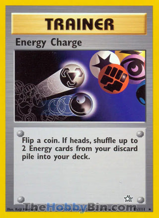 Energy Charge #85/111 Rare - Neo Genesis Pokemon card