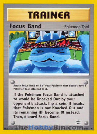 Focus Band #86/111 Rare - Neo Genesis Pokemon card