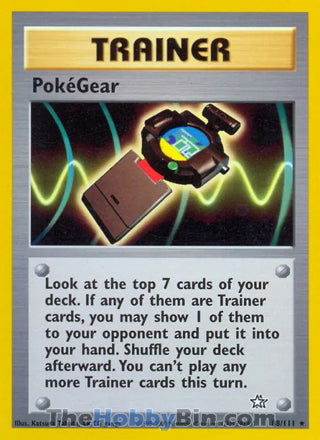 PokeGear #88/111 Rare - Neo Genesis Pokemon card