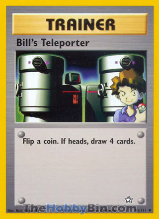 Bill's Teleporter Neo Genesis Unlimited Uncommon #91/111