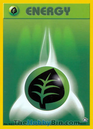 Grass Energy #108/111 Common - Neo Genesis Pokemon card