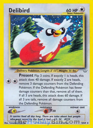 0005 Delibird Holo Rare Neo Revelation