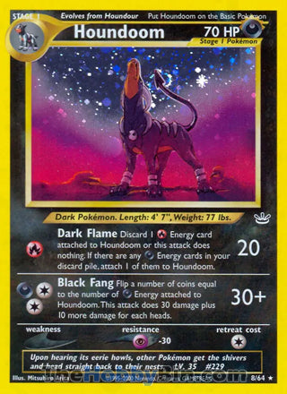 Houndoom Neo Revelation Unlimited Holo Rare #8/64