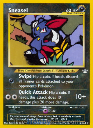 0024 Sneasel Rare Neo Revelation
