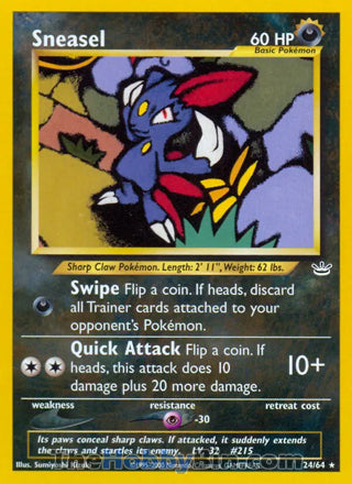 0024 Sneasel Rare Neo Revelation