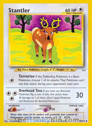 Stantler Neo Revelation Unlimited Uncommon #38/64