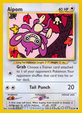 0041 Aipom Common Neo Revelation