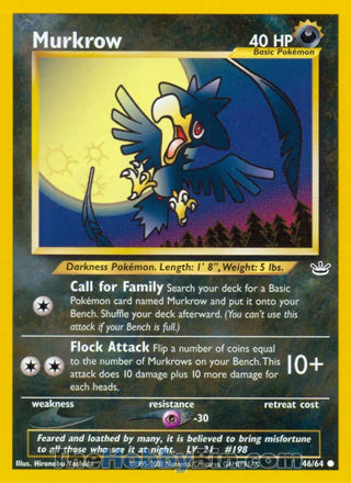 Murkrow Neo Revelation Unlimited Common #46/64