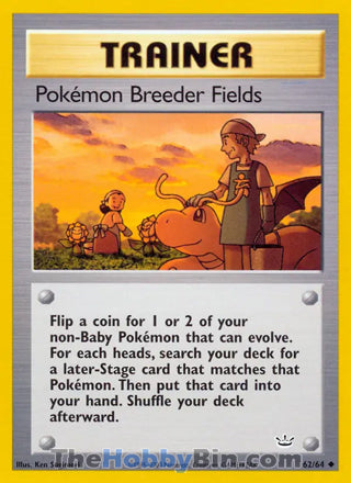 Pokemon Breeder Fields Neo Revelation Unlimited Uncommon #62/64