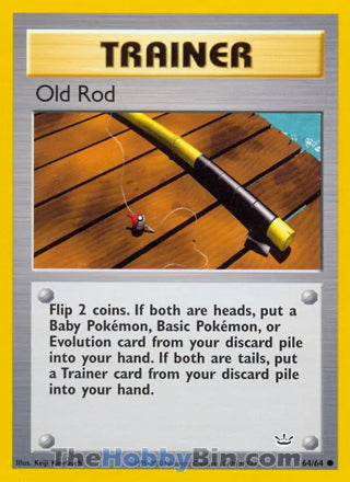 Old Rod #64/64 Common - Neo Revelation Pokemon card