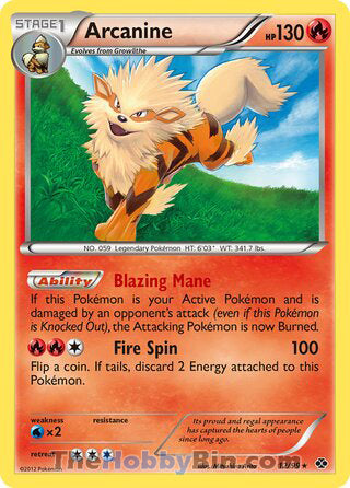 Arcanine #12/99 Rare - Next Destinies Pokemon card
