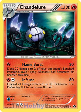 Chandelure #20/99 Holo Rare - Next Destinies Pokemon card